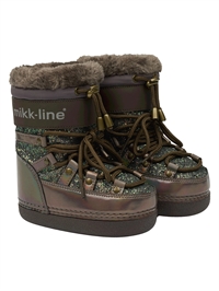 Mikk-Line glitter vinterstøvler til børn set forfra